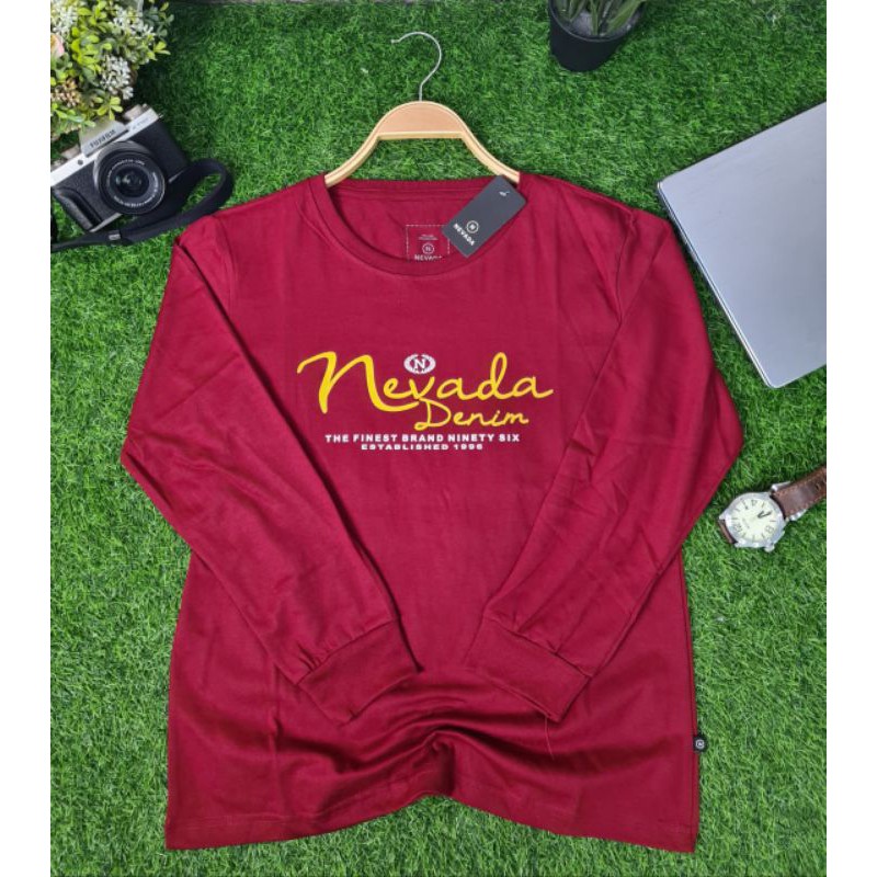 KAOS OBLONG NEVADA LENGAN PANJANG PRIA DAN WANITA TERBARU