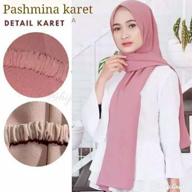 Pashmina instant karet diamond , bahan diamond