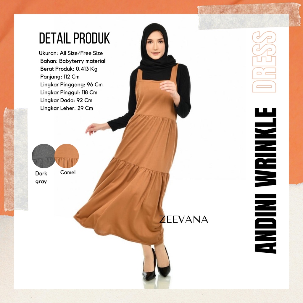 ZEEVANA - ANDINI Wrinkle Dress