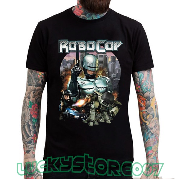 Kaos Distro Premium ROBOCOP FULL PRINT | KAOS PREMIUM HIGH QUALITY | KAOS VINTAGE | KAOS BOOTLEG