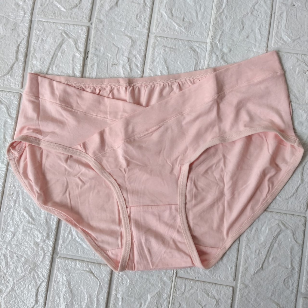 Celana Dalam Hamil Jumbo TALLY CD HAMIL C9866 / VS Maternity Panties Celana Dalam maxi kantung 1/2 perut polos c 9866