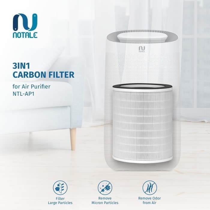 Hepa Filter Notale Air Purifier Ntl Ap1 Antibacterial Active Carbon Filter (filter cadangan)