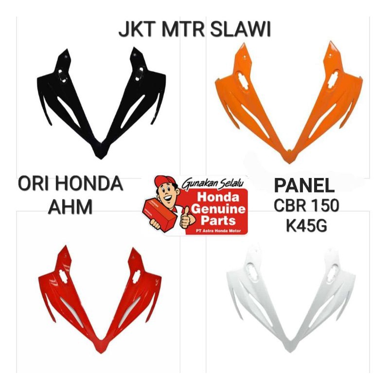 64211-K45-N40NOR(ORANGE),64211-K45-N40ZD(HITAM) cover cowl only panel depan new cbr 150 led K45G ori honda ahm