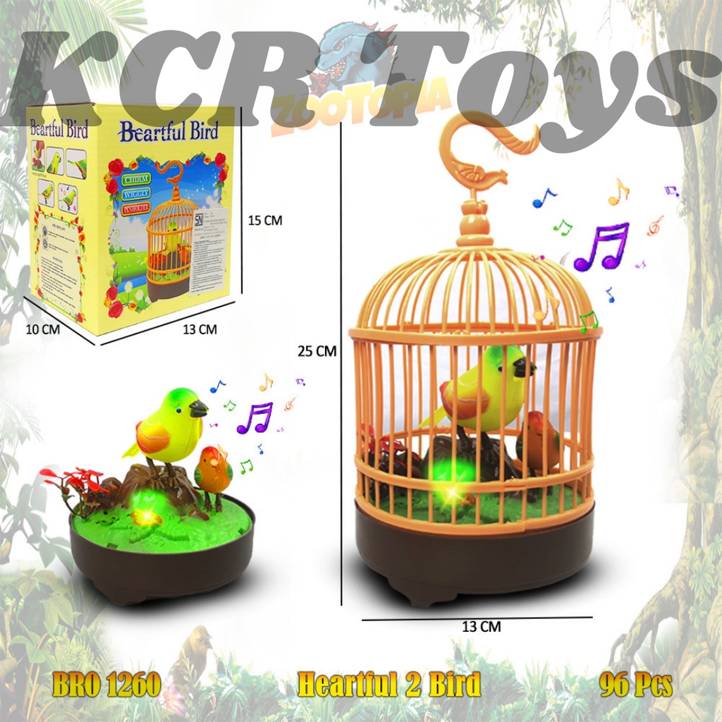 Mainan Burung Di Dalam Sangkar Hewan Binatang Baterai Anak Bayi Zootopia BRO1260