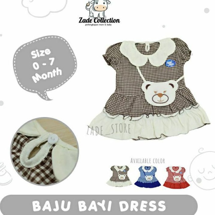 dress bayi planet kidz baju bayi 0-8bln Baju Rok Terusan Bayi newborn rok anak baju anak perempuan