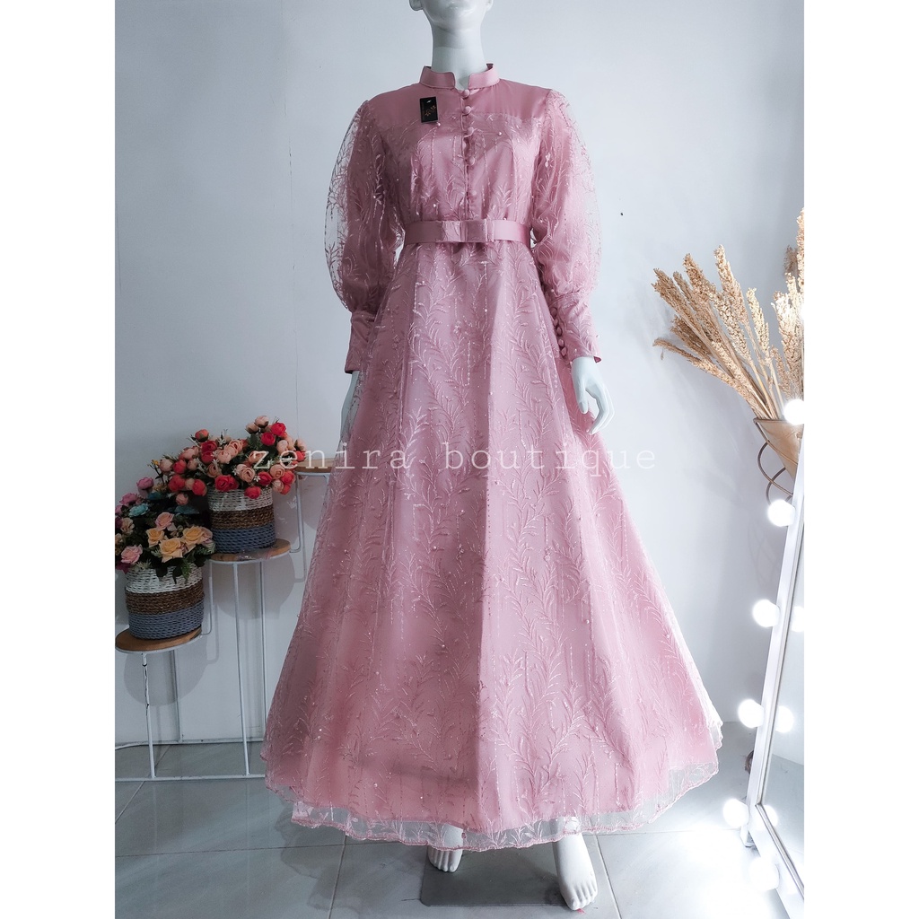 LADY DIANA GAUN pesta pengantin mewah full tulle bordir / baju kondangan / prewedding / lamaran / wisuda / wedding bisa dipesan couple / tersedia ukuran kecil hingga jumbo