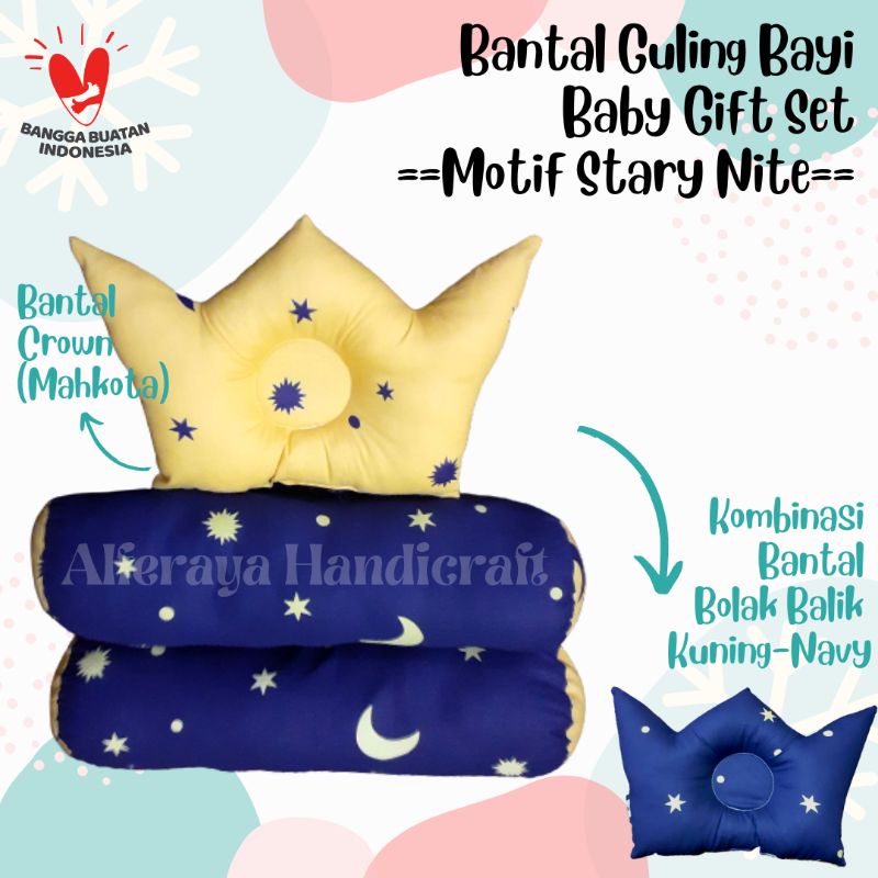 Bantal Guling Bayi / Baby Gift Set Newborn / Kado Bayi-Stary Nite Crown