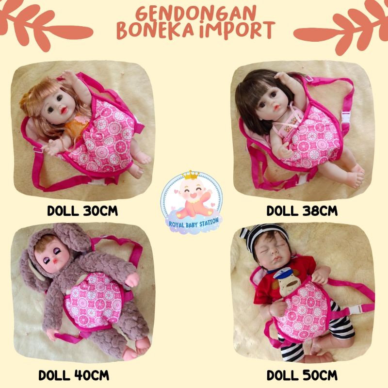 Gendongan Boneka Tas Empeng Magnet Boneka Reborn Premium