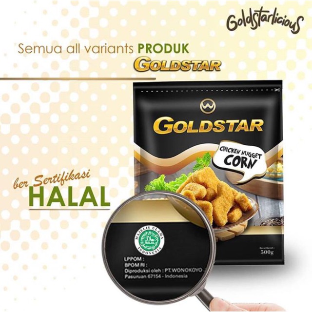 

Goldstar Chicken Nugget Corn (Jagung) 500gr