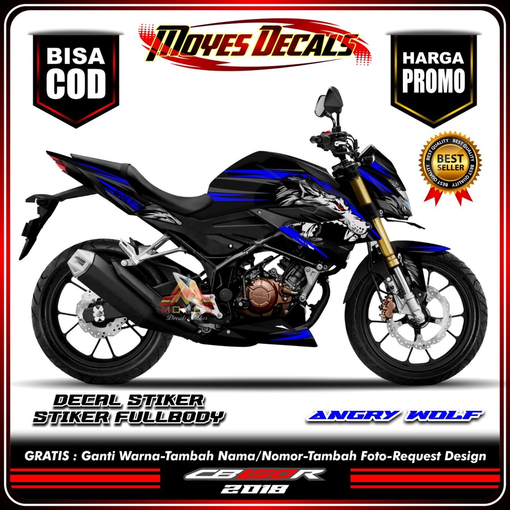 decal motor cb 150 r stiker motor cb 150 r decal motor cb 150 r motif srigala stiker motor honda cb 