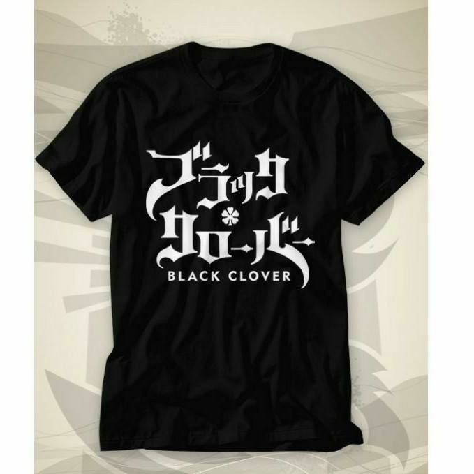 Baju Kaos Anime Black Clover logo depan besar