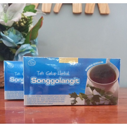 

TEH SONGGOLANGIT TAZAKKA Menghilangkan Pegel Linu Mengobati Sakit pinggang nyeri sendi isi 20 Kantong