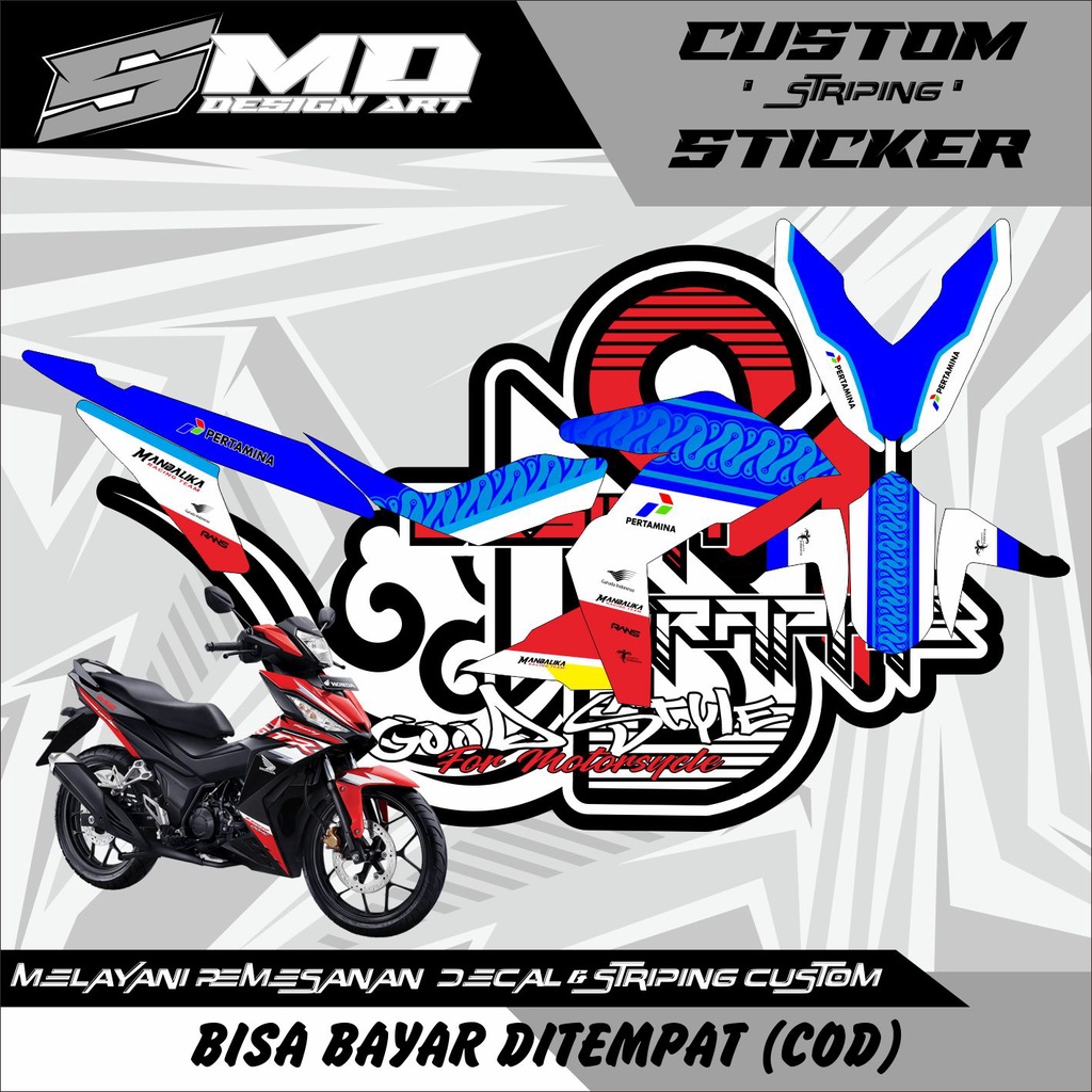 DECAL HONDA SUPRA GTR MANDALIKA