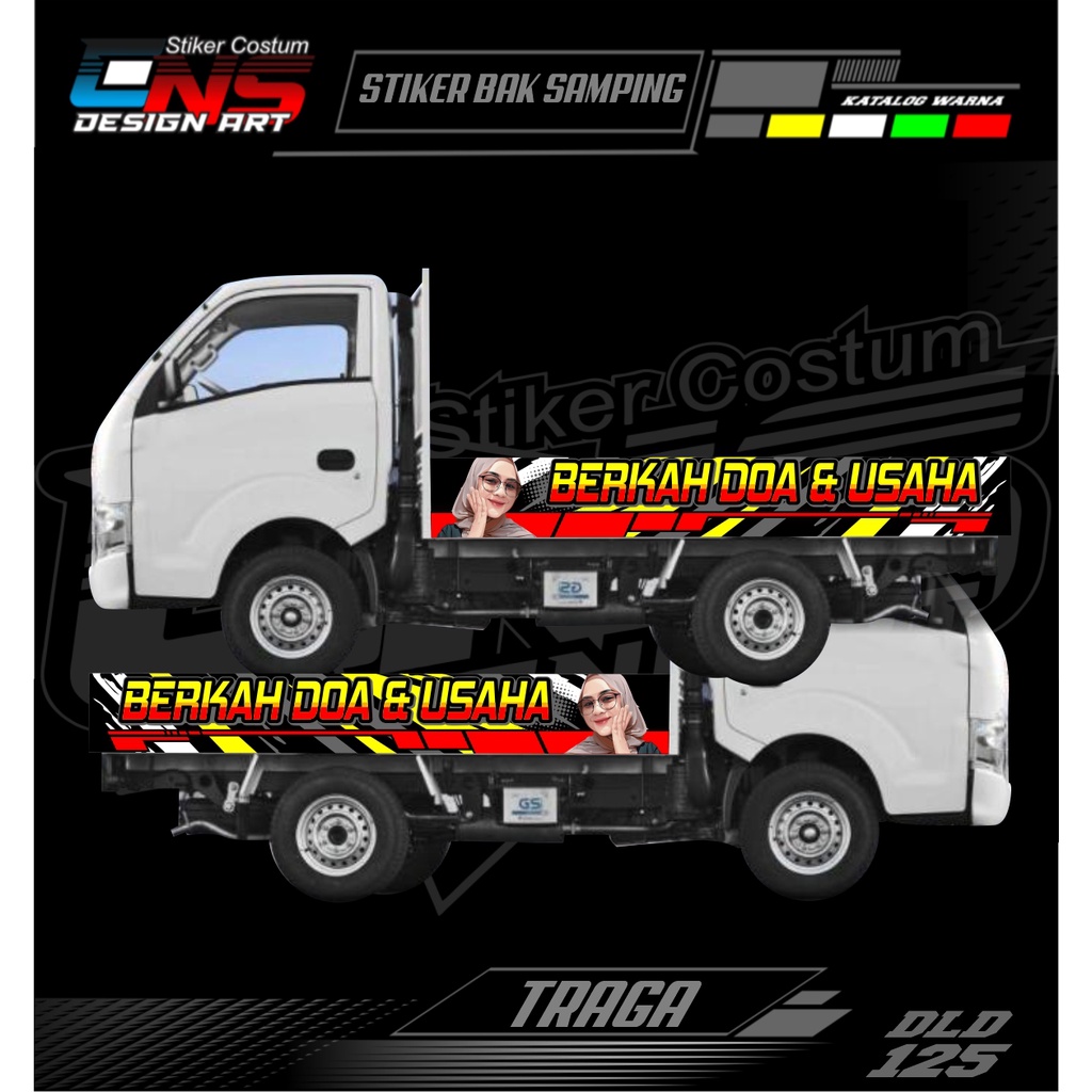 Stiker Bak Samping Pick Up Traga Stiker Vinyl Custom Stiker Variasi All Pick Up Carry / T120ss / Gra