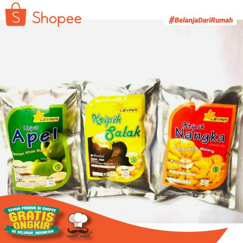 

LEVINA Keripik Buah Malang Apel / Salak / Nangka