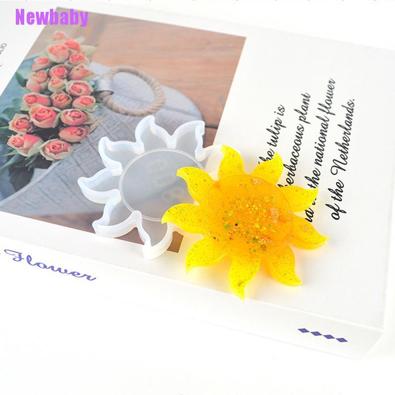 Cetakan Resin Epoksi Bentuk Bulan Bintang Matahari Bahan Silikon Untuk Liontin Gantungan Kunci