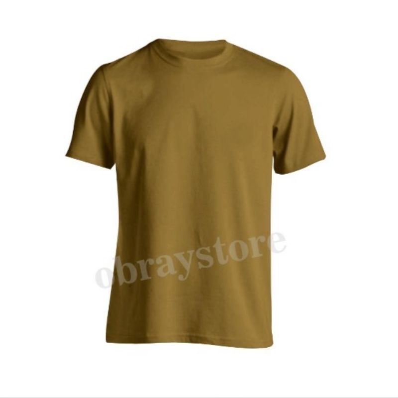 KAOS POLOS COTTON COMBED 24S [Tebal] LENGAN PENDEK Basic Tee Unisex OBRAYSTORE / T-shirt / Kaos Oblong / Baju Polos [Cewe Cowo]-Pine