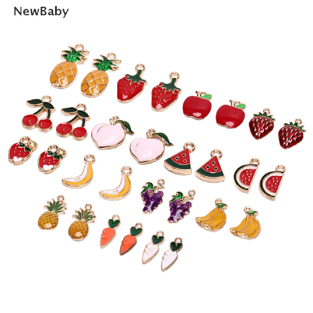 30 Pcs Liontin Enamel Bentuk Buah Nanas Untuk Membuat Perhiasan Kalung Gelang