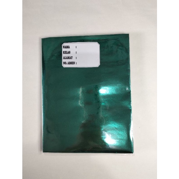 

BUKU TULIS BERSAMPUL GILAP/METALIK HIJAU + BERSAMPUL COKLAT