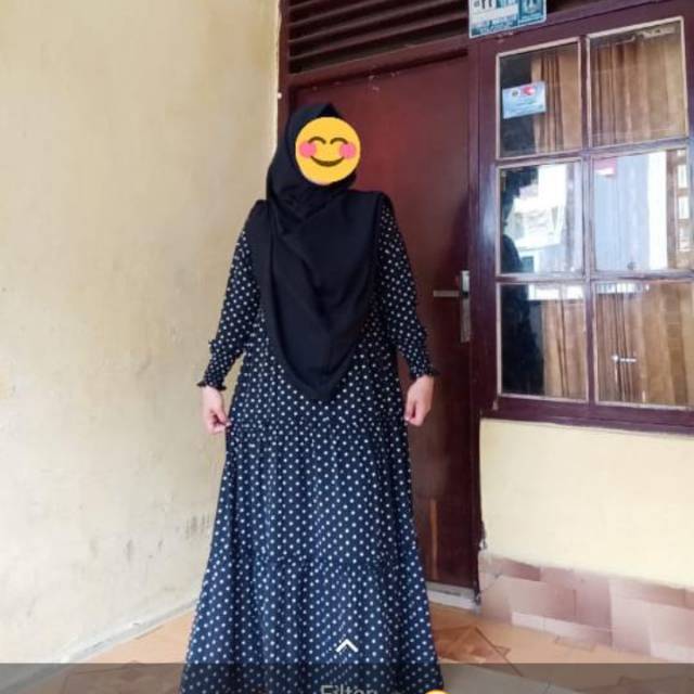 Gamis polkadot monalisa ORI by Riyani