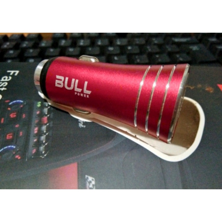 CHARGER MOBIL BULL BESI DUAL USB 2.1AMPERE ORIGINAL 100%