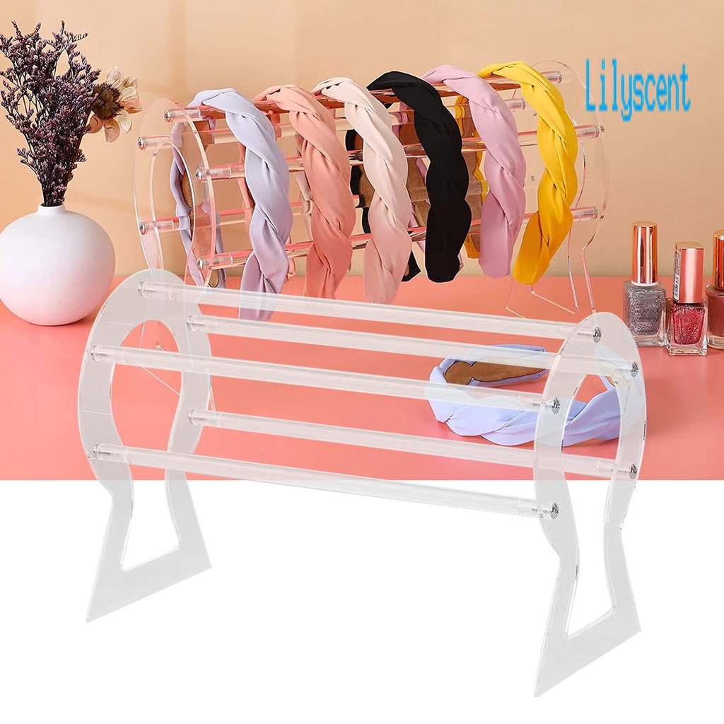 Lily 1 Set Display Holder Headband / Gelang Bahan Akrilik Transparan Mudah Dipasang Untuk Wanita