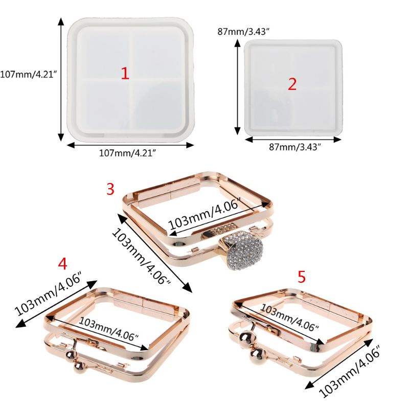 Siy Cetakan Resin Bahan Silikon Bentuk Persegi Transparan Untuk Kerajinan Tangan Diy