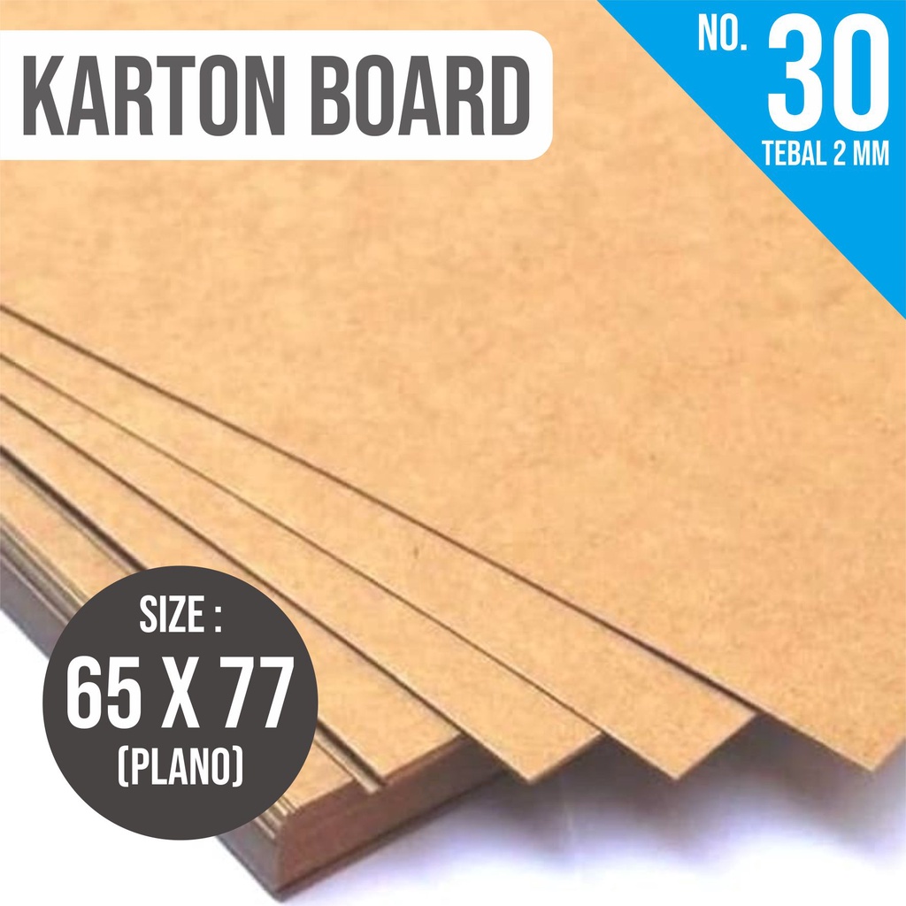 

Kertas Karton Duplex Board No. 30 65x77 cm tebal 2mm TERMURAH! (READY STOCK)