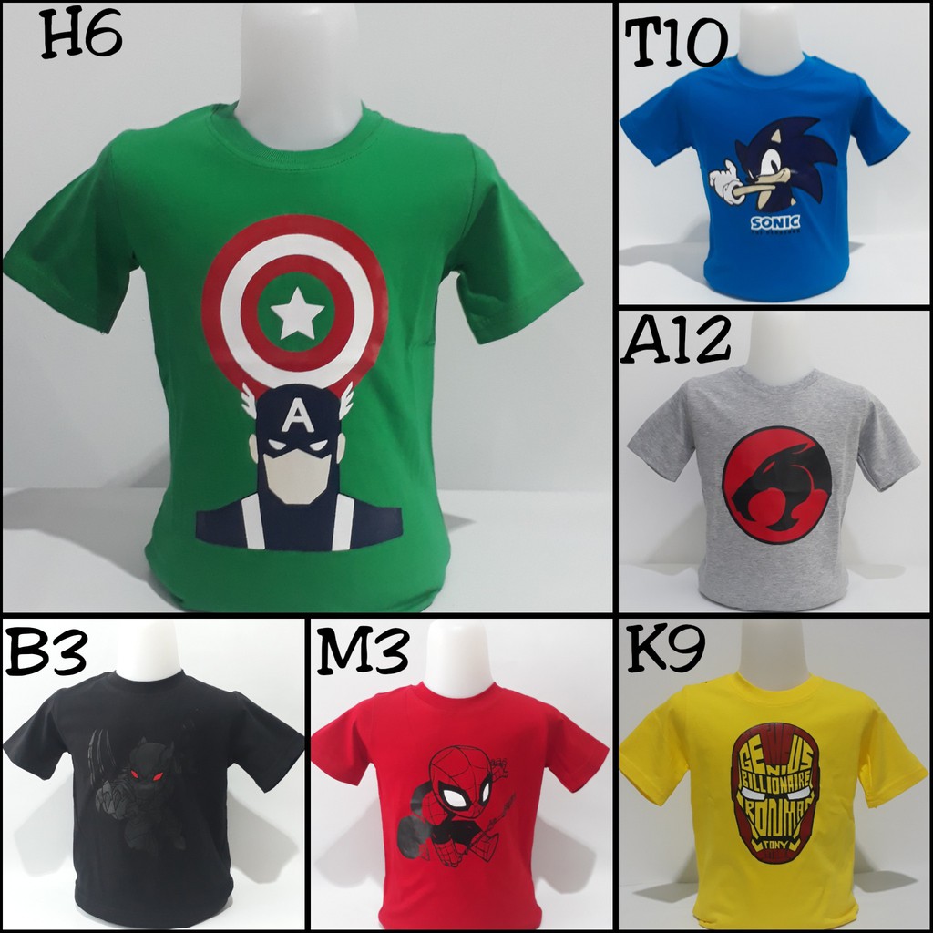 1 12 Tahun Grosir Kaos Anak Avenger Baju  Captain 