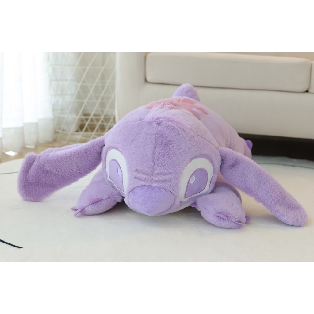 BONEKA LILO STITCH FLUFFY UNGU LILAC PURPLE IMPOR