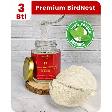 

Sarang Burung Walet Premium PureLife Birdnest 100% Asli - 3 Botol
