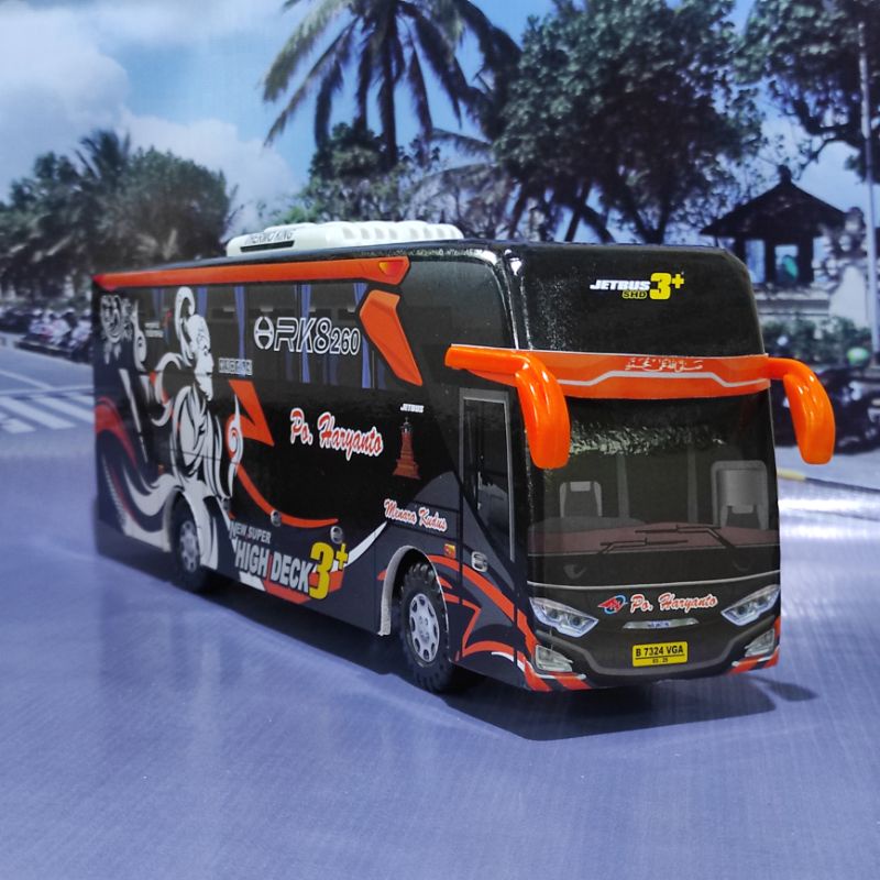 Miniatur Bus Bima voyager hitam