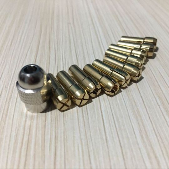 11pcs/set kepala bor mini gerinda chuck collet mini grinder set