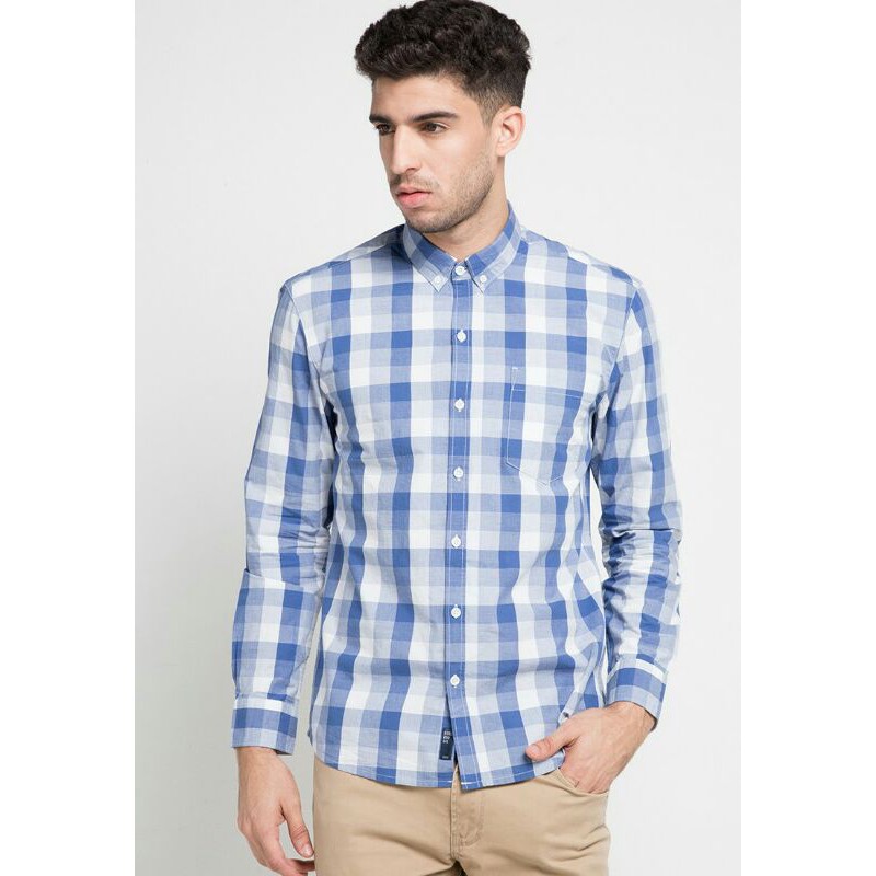 (Bayar di Tempat) Bombboogie - Omega Slimfit Shirt Kemeja Lengan Panjang Pria