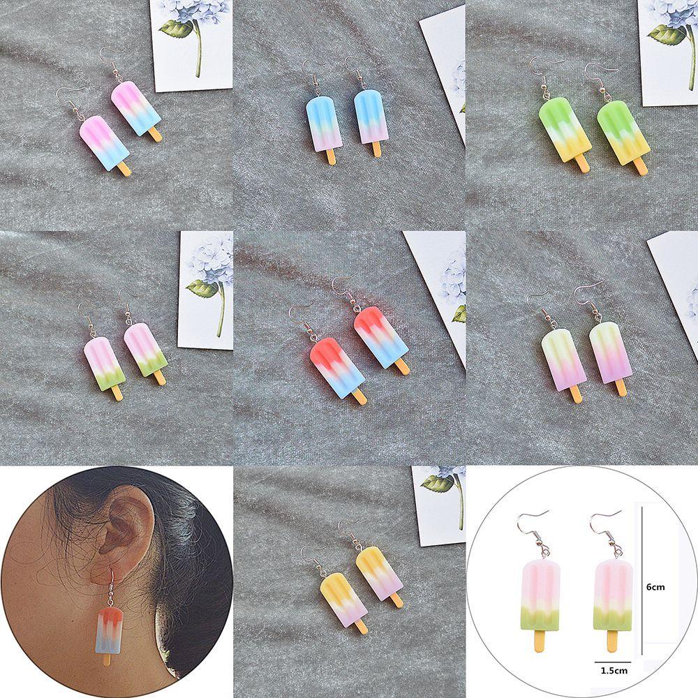 Nanas 1pasang Resin Eardrop Kepribadian Kreatif Menjuntai Drop Earrings