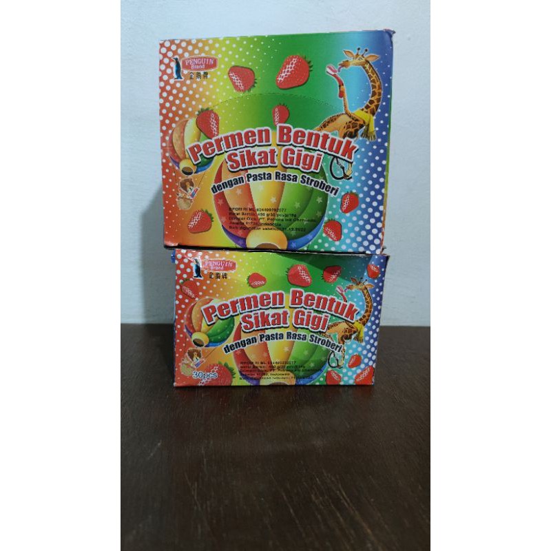 

Permen Unik Sikat Gigi Odol Pasta Rasa Stroberi (1 Paket) Isi 30 Pcs