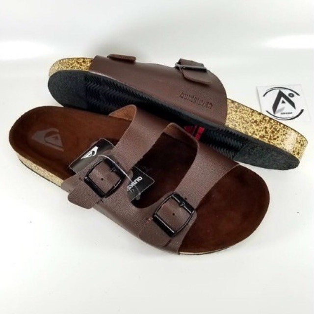 SANDAL SLOP PRIA QUIKSILVER COKLAT PREMIUM SOL PUYUH