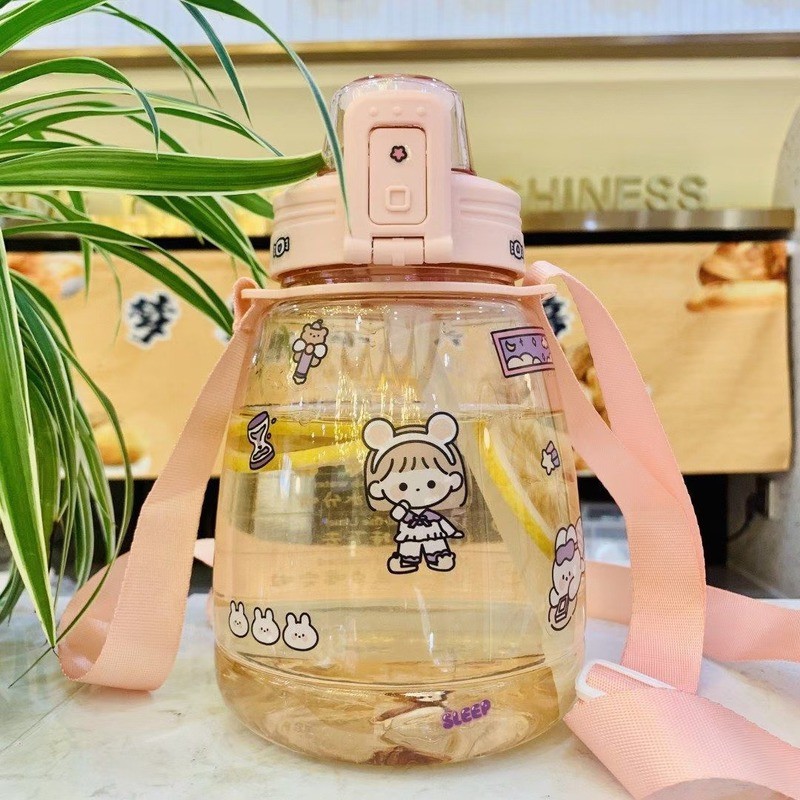 Botol Anak Big Belly Children's Cup Bottle dan DIY Sticker 1100ml (H487)