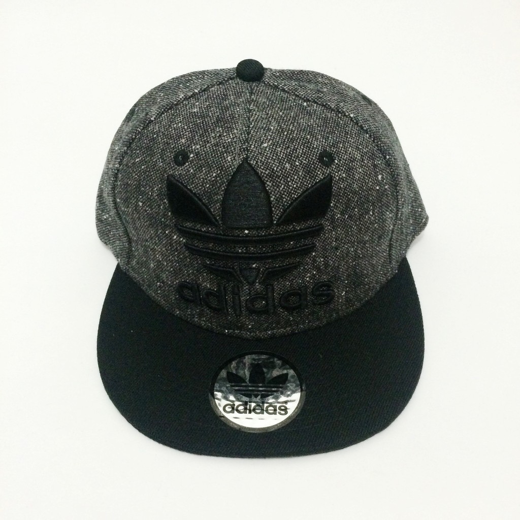 Topi Snapback Adidas Abu Hitam Bordir Hitam import murah