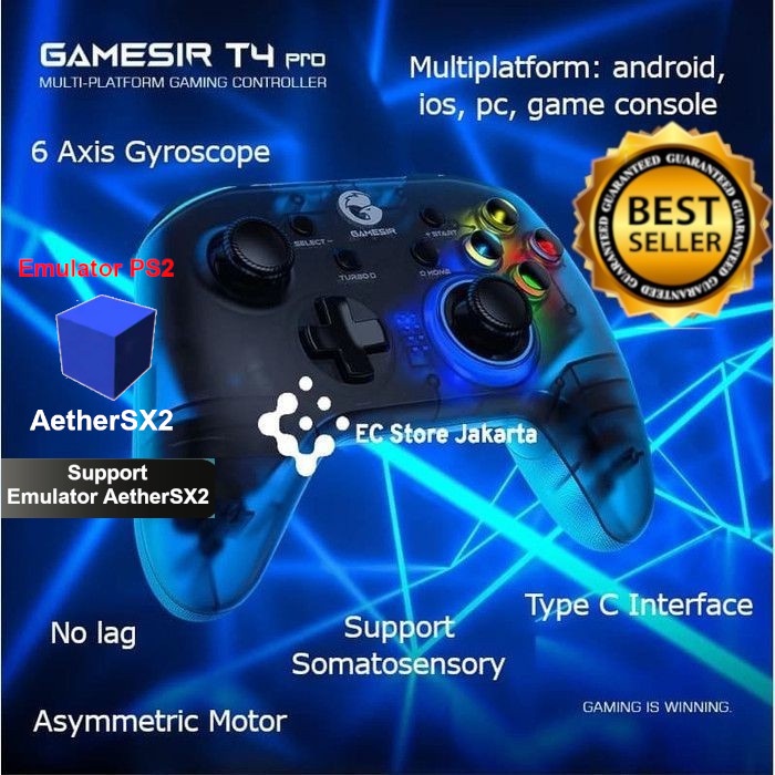 Gamesir T4 Pro Gamepad Game Controller Joystick Hybrid Smartphone Holder Game Console Wireless