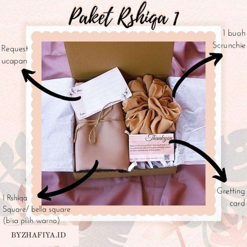 

Hampers Hijab Gift Box Hijab Segiempat Bella Square (Paket Rshiqa 1) Byzhafiya.id