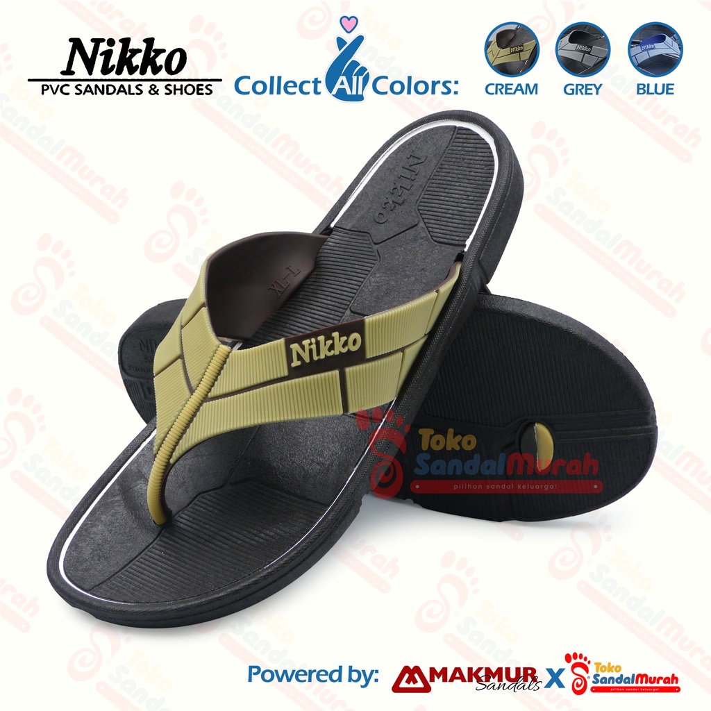 Toko Sandal Murah - Sandal Japit Pria/sandal modern/elastis/sangat nyaman/Sandal murah [Toko sandal Murah M 02  Nikko 608]