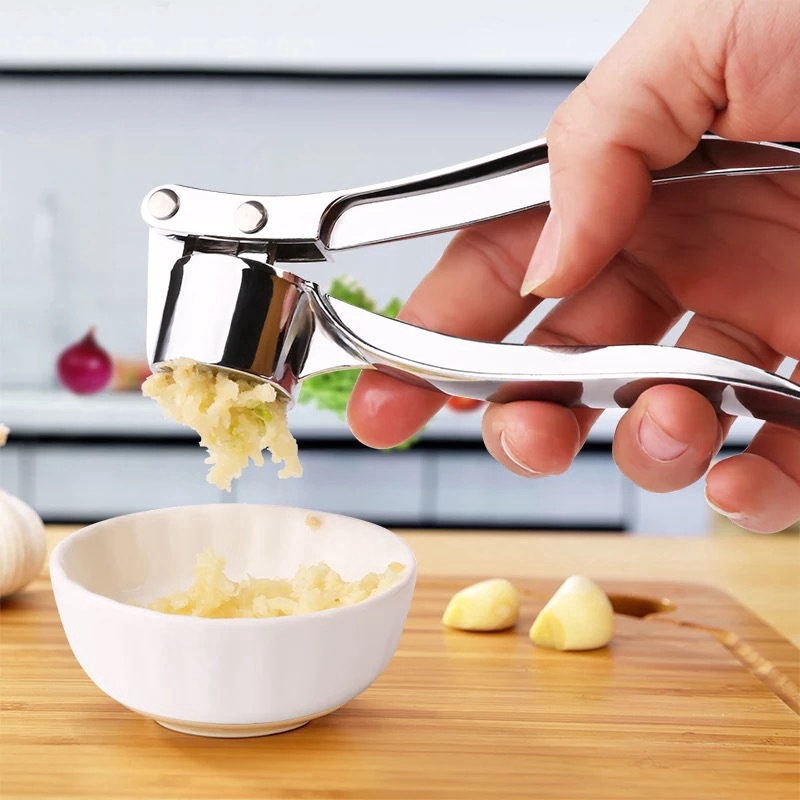 Kitchen Handhold Stainless Steel Garlic Press/Ginger Mincer Tools Squeezer Masher Manual Handle Cutting Squeezed Tools Accessories