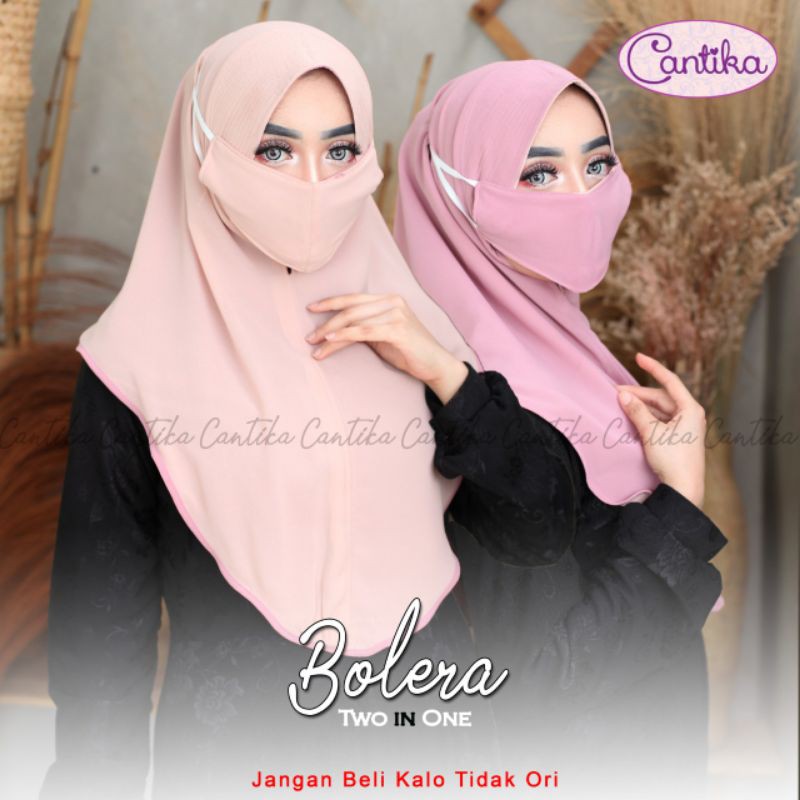 Khimar Bolera Two In One Free Masker Original Cantika Hijab