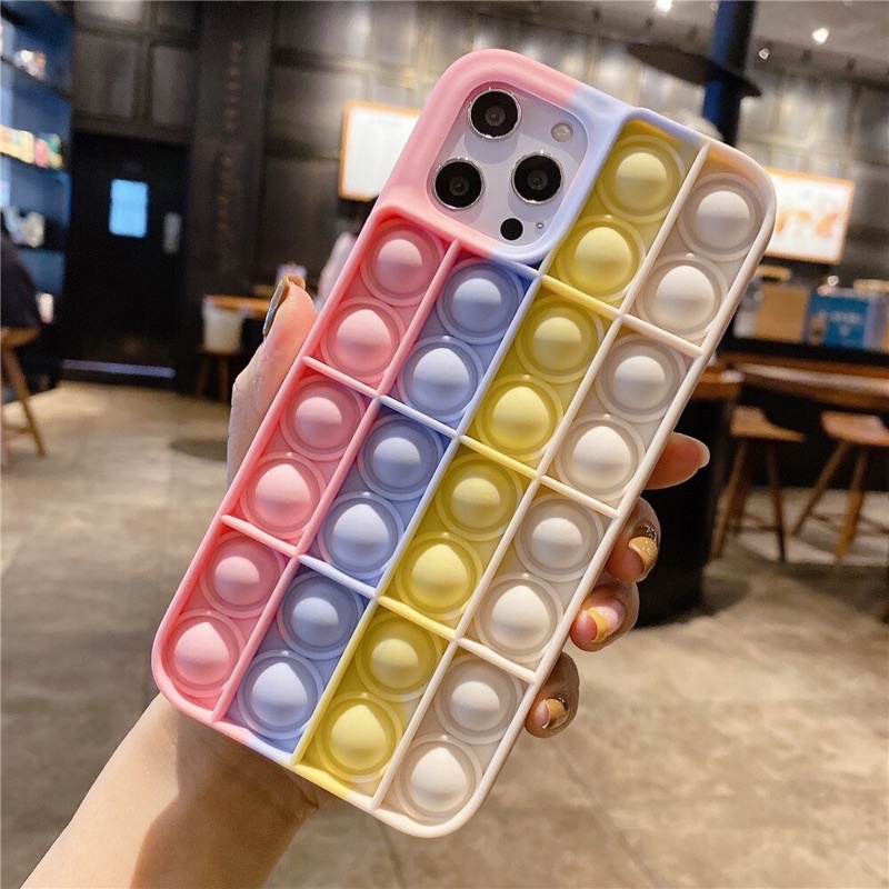 PROMO CASE POP IT IPHONE 6 7 8 7+ 8+ XR X XS MAX 11 12 PRO MAX MINI SILIKON BUBLE TREN