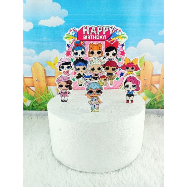 cake topper/topper kue/hiasan kue STYROFOAM LOL SURPRISE