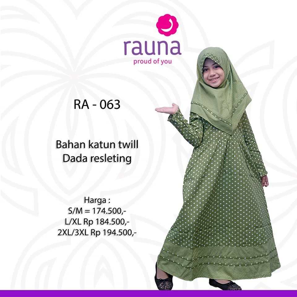 COUPLE GAMIS IBU &amp; ANAK /  GAMIS  RAUNA  RK - 63 / FASHION MUSLIM