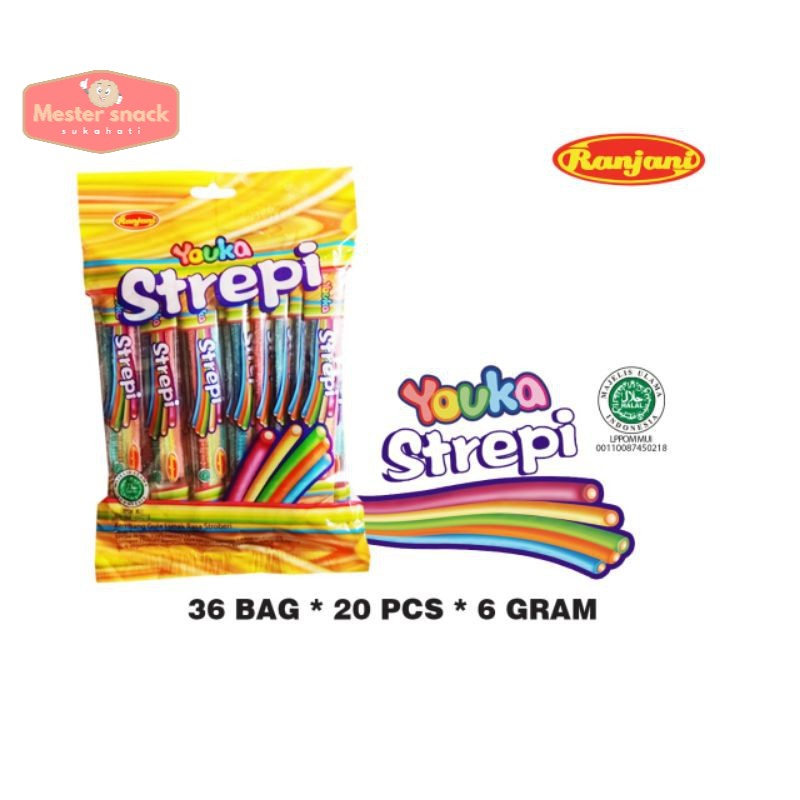 

Permen Youka Strepi (1 pack isi 20 pcs)