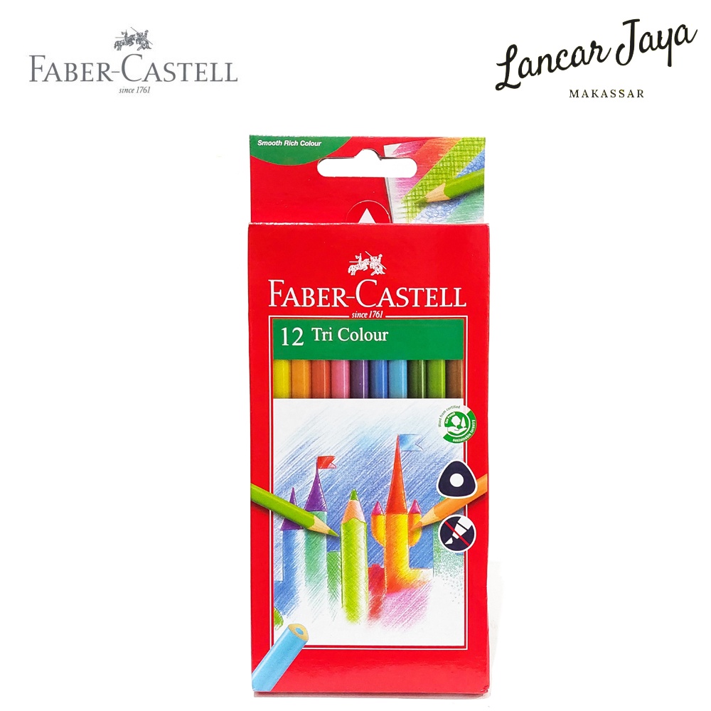 

Color Pencil Pensil Warna Faber Castell Tri Colour 12 Colour