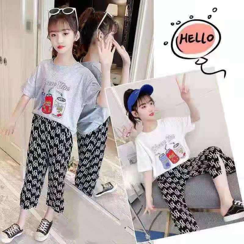 Setelan anak perempuan celana panjang junior import